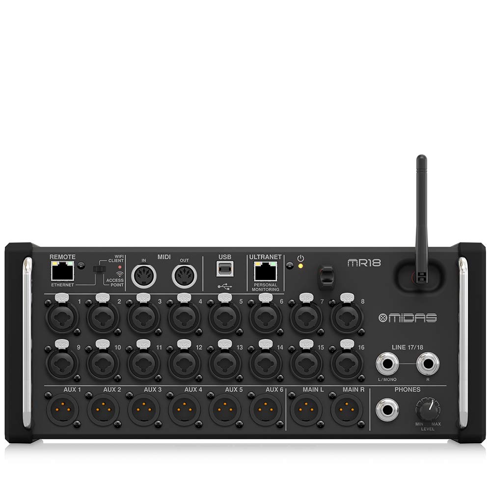 MIDAS MR18 18-Input Digital Mixer for iPad/Android Tabl...