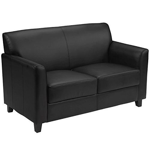 Flash Furniture Loveseat Kulit Hitam