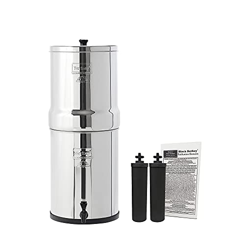 Berkey Penapis Air Imperial Gravity-Fed dengan 2 Elemen Hitam