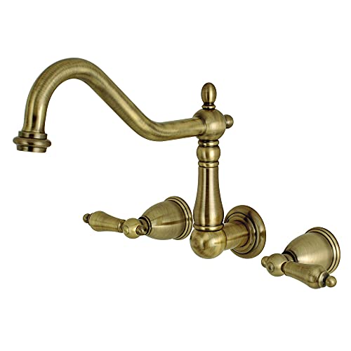 KINGSTON BRASS KS1020AL Warisan Wall Mount Tab Faucet M...