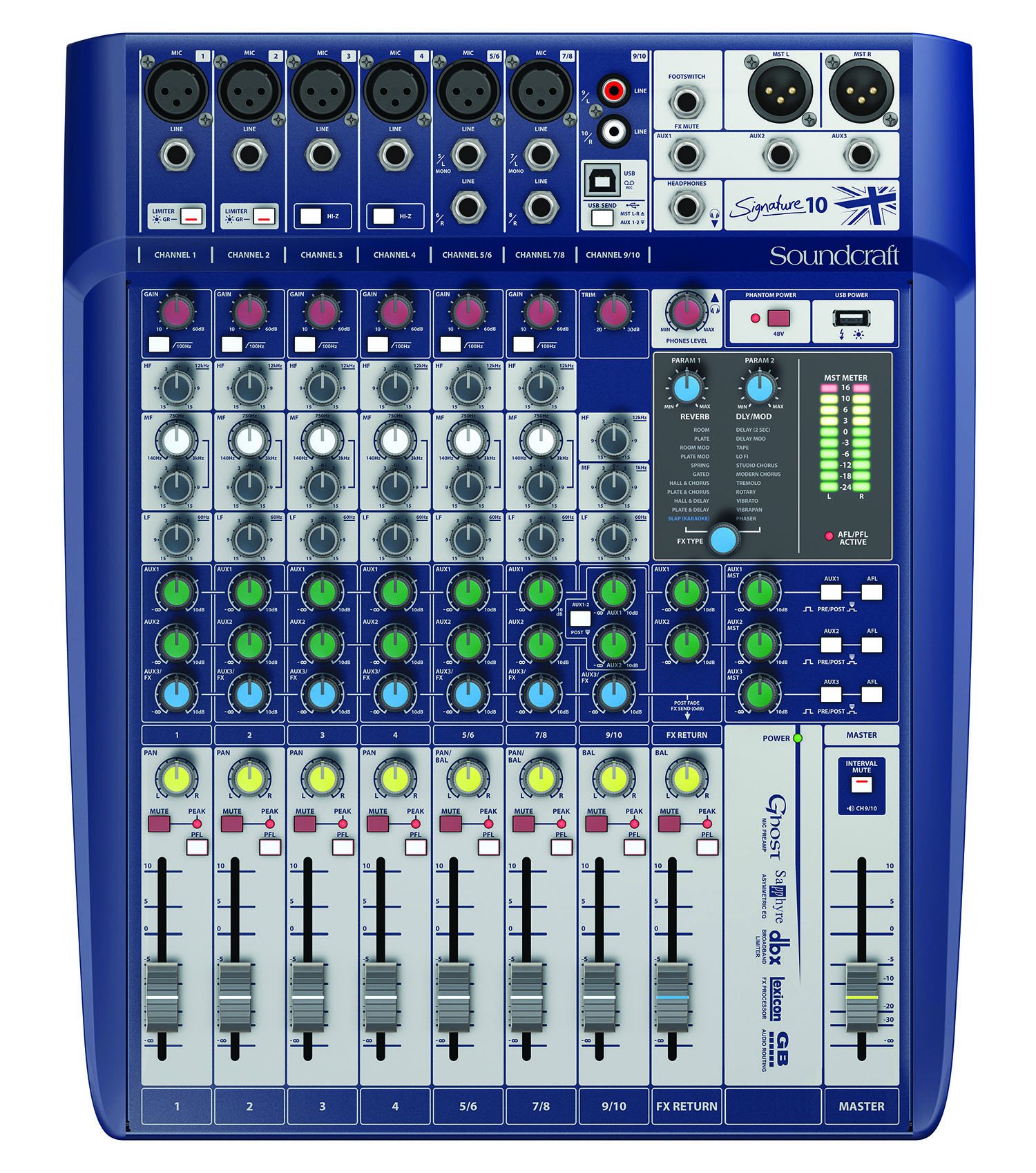 Soundcraft Pengadun 10 Saluran Analog Tandatangan 10 de...