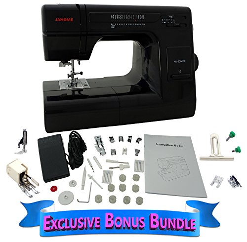 Janome HD 3000 BE Black Edition dengan Himpunan Bonus Eksklusif