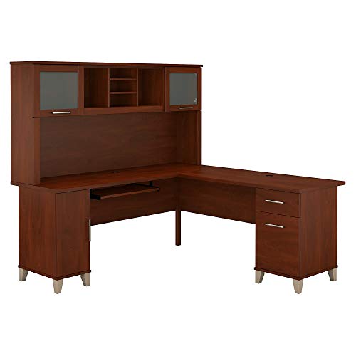 Bush Furniture Somerset Meja Berbentuk L dengan Hutch