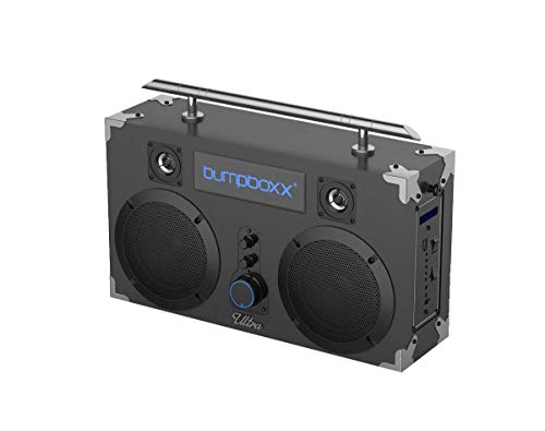 Bumpboxx Graffiti Bluetooth Boombox Ultra NYC | Boombox Retro dengan Pembesar Suara Bluetooth | Pembesar Suara Bluetooth boleh dicas semula