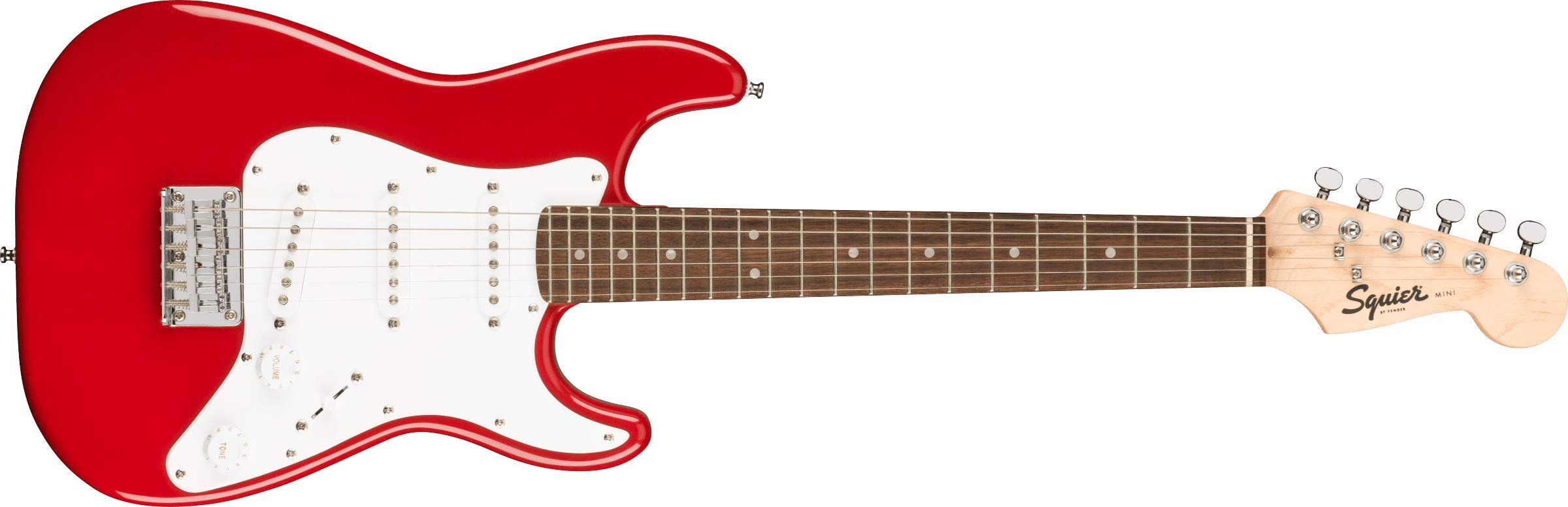 Squier Gitar Elektrik Mini Strat- Dakota Merah dengan P...