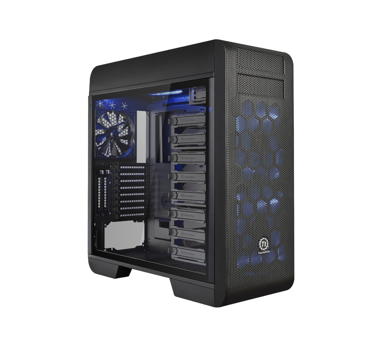 Thermaltake Teras V71 Edisi Kaca Terbaja E-ATX Menara Penuh Tt LCS Sarung Komputer Permainan Disahkan CA-1B6-00F1WN-04