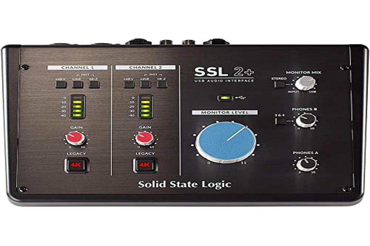 SSL 2+ Antara Muka Audio USB-C 2-Masuk/4-Keluar