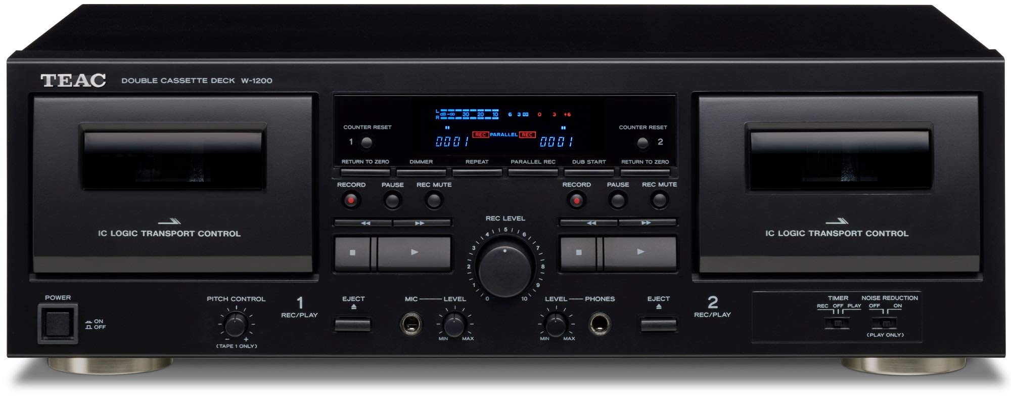 Teac W-1200 Dwi Kaset Dek dengan Perakam/ USB/ Pitch/ K...