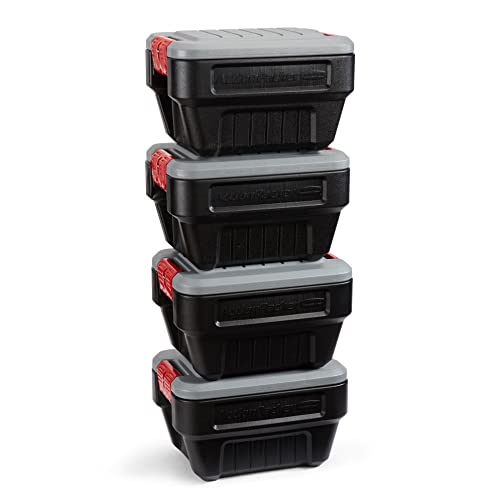 Rubbermaid ActionPacker ActionPacker 8 Gal Tong Storan Boleh Dikunci dengan Penutup