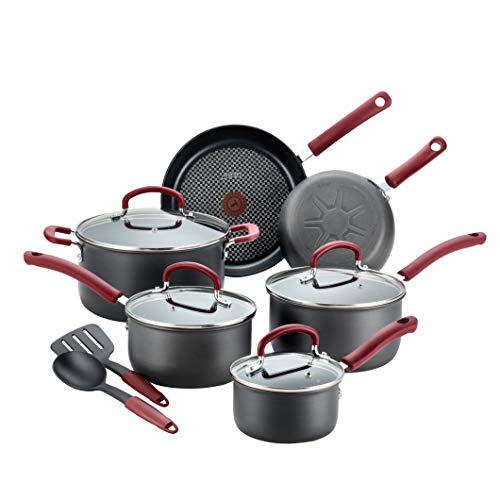 T-fal Set Alat Memasak Nonstick Peti Deposit Keselamatan Semua-Dalam-Satu Anodized Keras