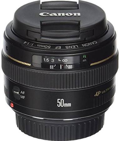 Canon EF 50mm f / 1.4 USM Lensa Telefoto Standard & Med...