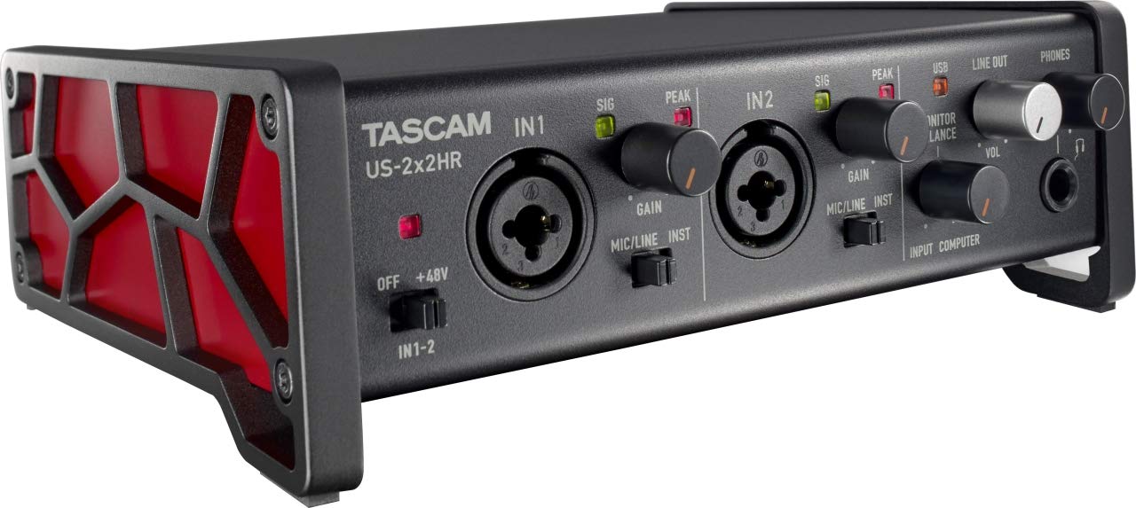 Tascam US-2x2HR 2 Mic 2IN/2OUT Resolusi Tinggi Antara M...