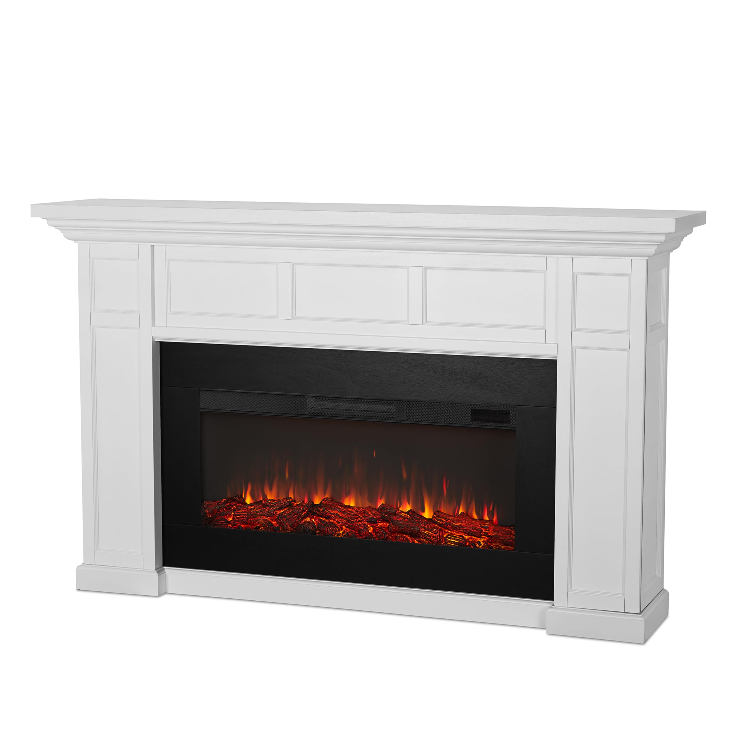 Real Flame White Alcott Landscape Electric Fireplace