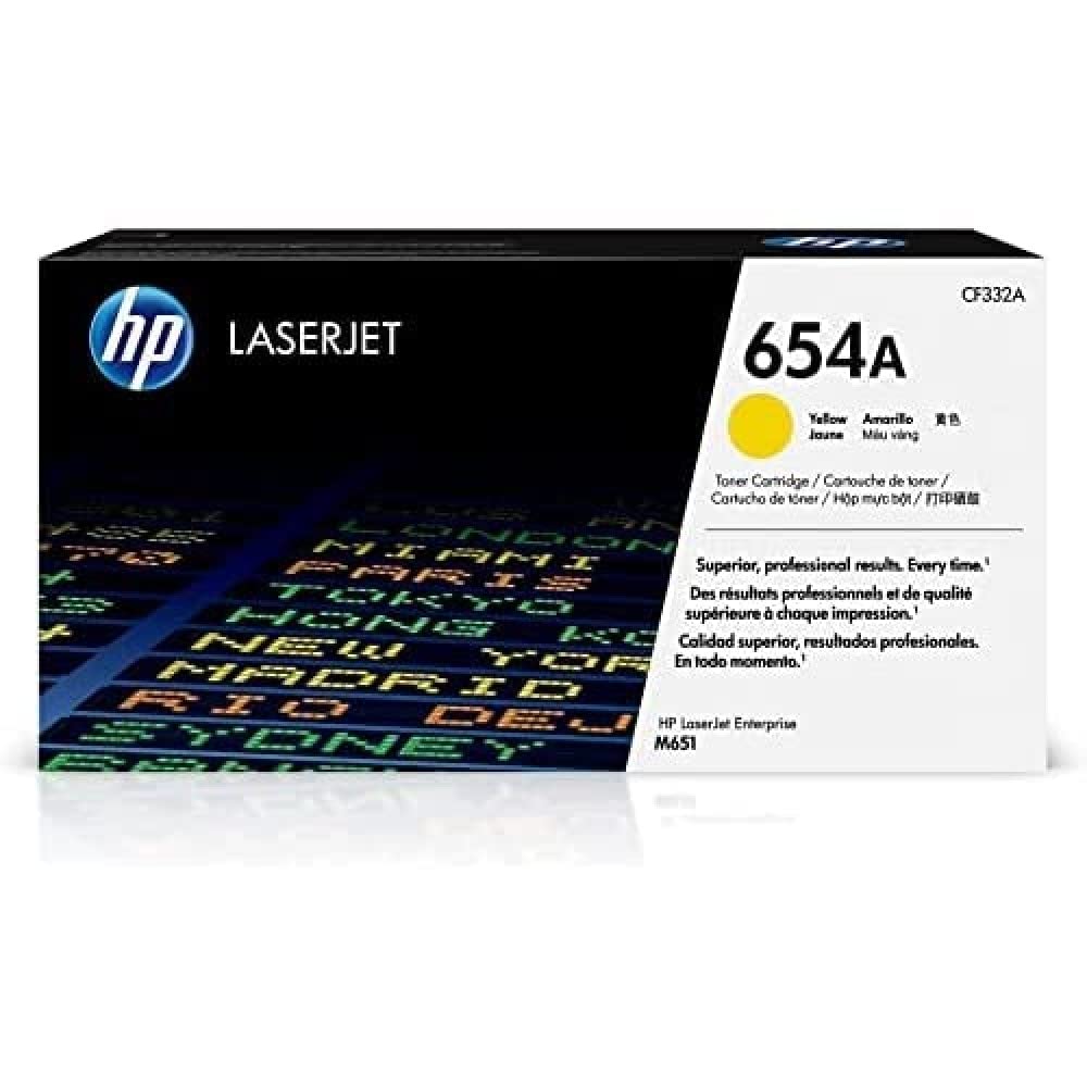 HP Kartrij Toner Kuning 654A Asal | Berfungsi dengan Co...