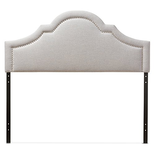 Baxton Studio Rita Upholstered Headboard in Greyish Bei...