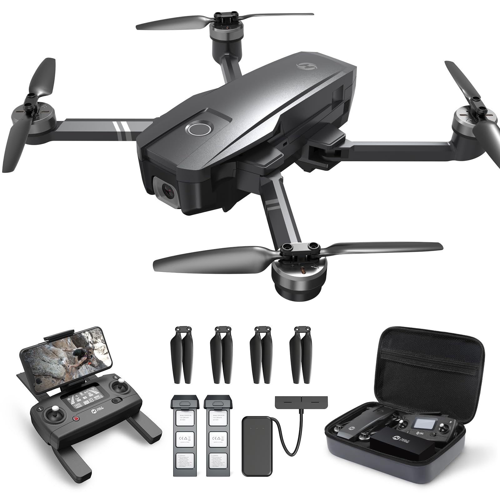 Holy Stone "Dron GPS Boleh Lipat HS720 dengan Kame...