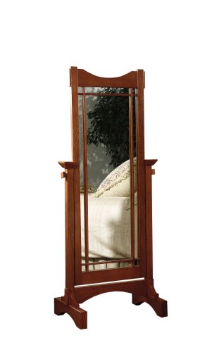 Powell Furniture Misi Perabot Oak Cheval Mirror