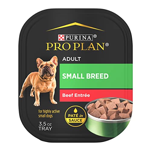 Purina Makanan Anjing Basah untuk Anjing Kecil Ayam atau Pate Turki dalam Sos Pek Pelbagai Makanan Anjing Protein Tinggi - (12) 3.5 oz. Dulang