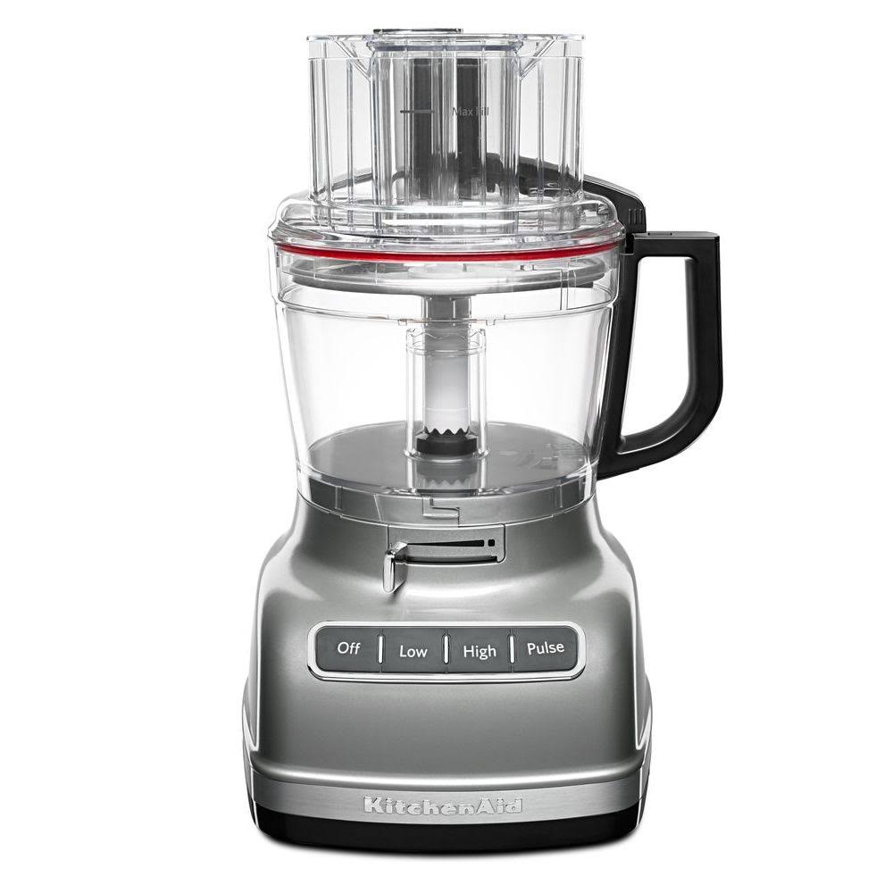 KitchenAid Pemproses Makanan 11-Cup KFP1133CU dengan Sistem ExactSlice - Kontur Perak