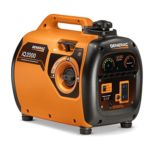 Generac 6866 iQ2000 Super Quiet 1600 Running Watts / 2000 Generator Watt Gas Power Inverter Generator - Sesuai dengan CARB