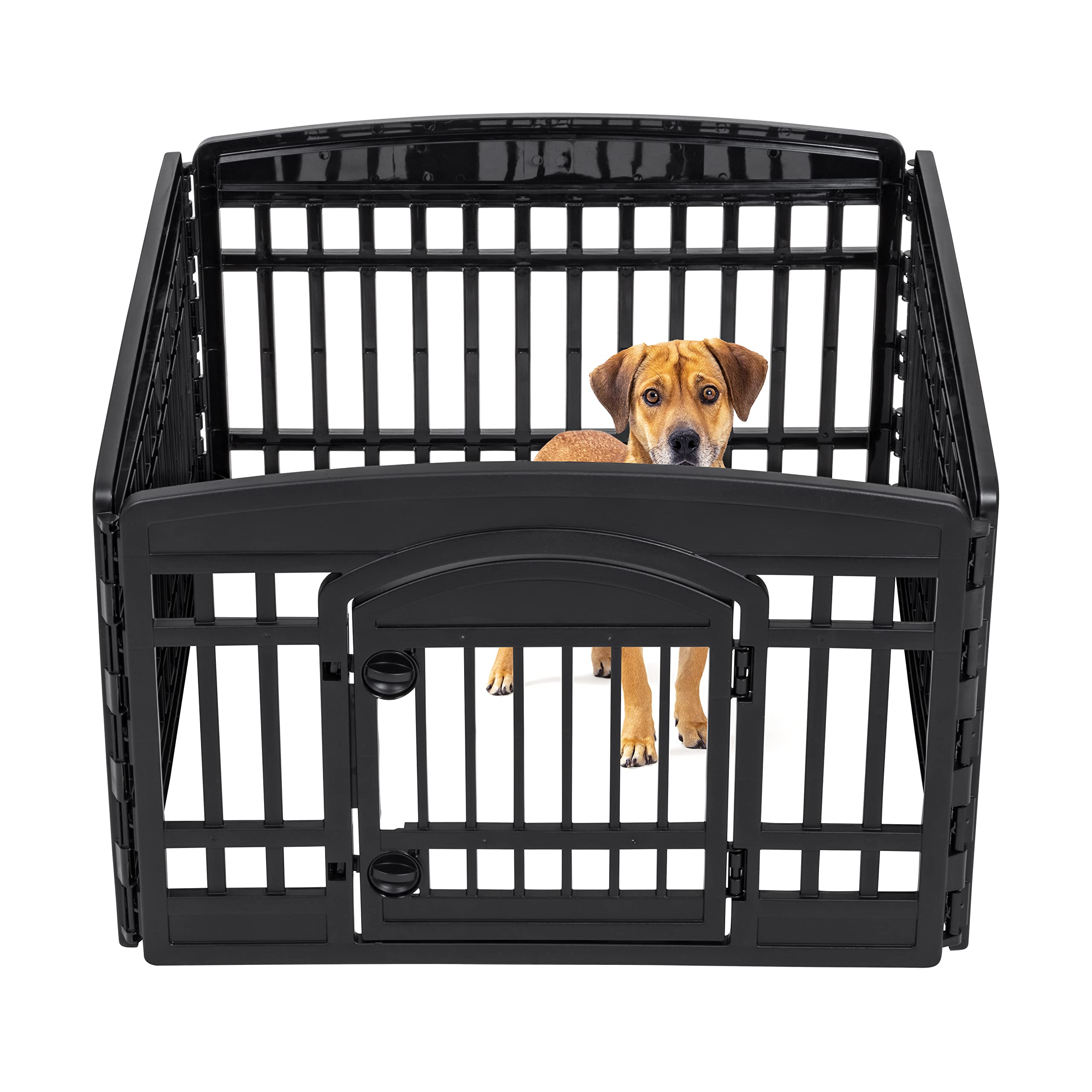 IRIS USA, Inc. IRIS USA Dog Playpen - Pen Latihan Haiwan Kesayangan dengan Pintu - Saiz 4 hingga 8 Panel