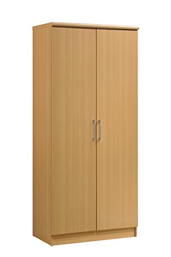 Hodedah HID8600 2 Pintu Armoire dengan 4-Para dalam Alm...