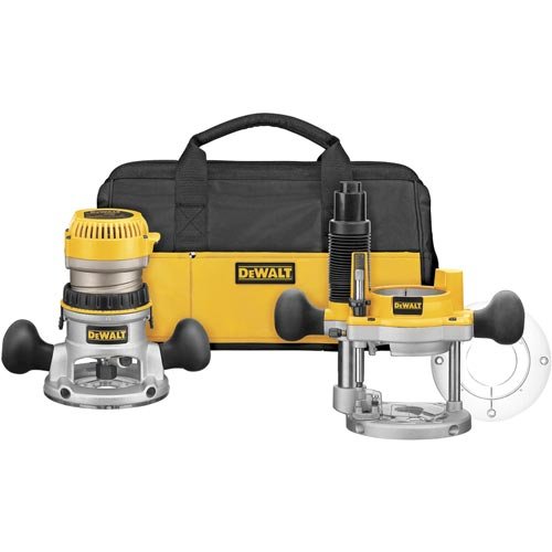 DEWALT Kit Kombo DW618PKB 2-1/4 HP EVS Pangkalan Tetap/...