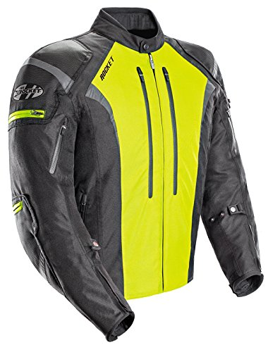 Joe Rocket Jaket Tekstil Atomic 5.0 Mens Black/Hi-Viz Yellow - Kecil