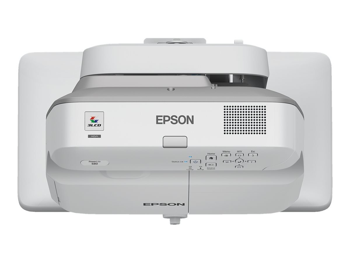 Epson PowerLite 680 3500-Lumen XGA Ultra-Short Throw 3LCD Presentation Display Projector V11H746520