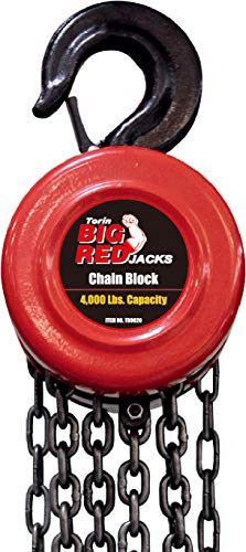 BIG RED Torin Manual Hand Lift Steel Chain Block Hoist dengan 2 Cangkuk