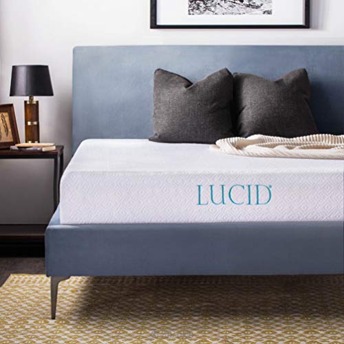 Lucid Tilam Foam Gel Memori 10 Inch 2019 - Rasa Firma Medium - Bersertifikat CertiPUR-AS - Waranti 10 Tahun - Queen