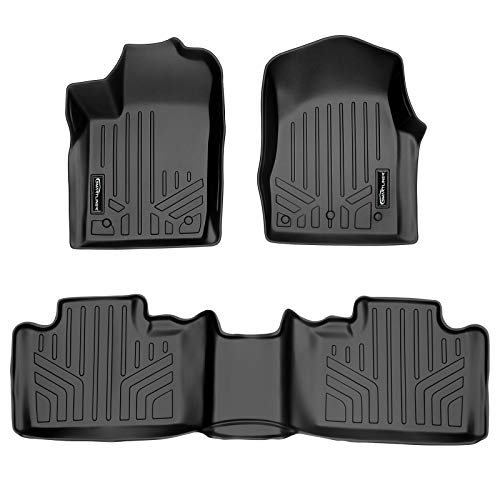 MAX LINER MAXLINER Floor Mats 2 Baris Pelapik Set Hitam untuk Jeep Grand Cherokee atau Dodge Durango 2013-2016 dengan Cangkuk Dwi Lantai Barisan Depan