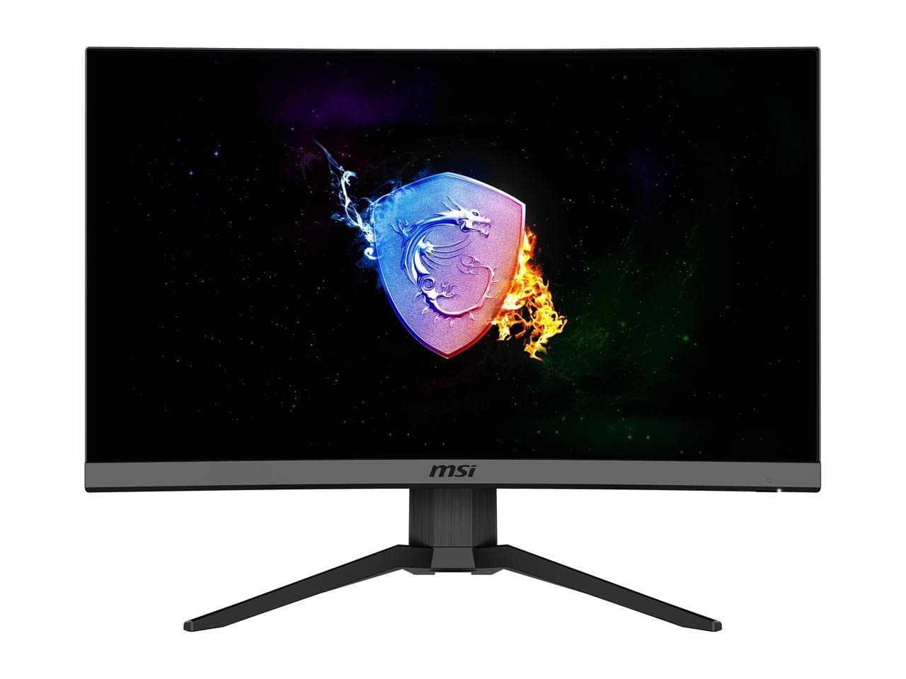 MSI HD Penuh Tidak Silau 1ms 1920 x 1080 144Hz Resolusi Segar Semula Percuma Penyegerakan Percuma Monitor Permainan Melengkung 24' (Optix G24C6P) - Hitam