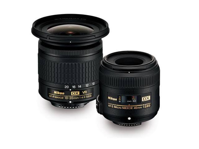 Nikon Kit Lensa Landskap & Makro dengan 10-20mm f / 4.5-5.6G VR & 40mm f / 2.8G