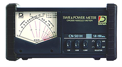 Daiwa CN-501H 1.8-150 MHz Cross-Needle SWR/Meter Kuasa W/ SO239s