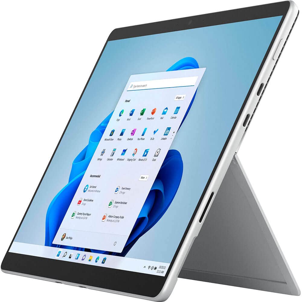 Microsoft Skrin Sentuh Surface Pro 8-13' - Memori Intel Evo Platform Core i7-32GB - 1TB SSD - Peranti Sahaja - Platinum (2021)