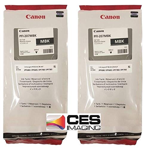 Canon 2 PFI-207MBK 300ml Katrij Dakwat Hitam Matte dalam Pakej Runcit