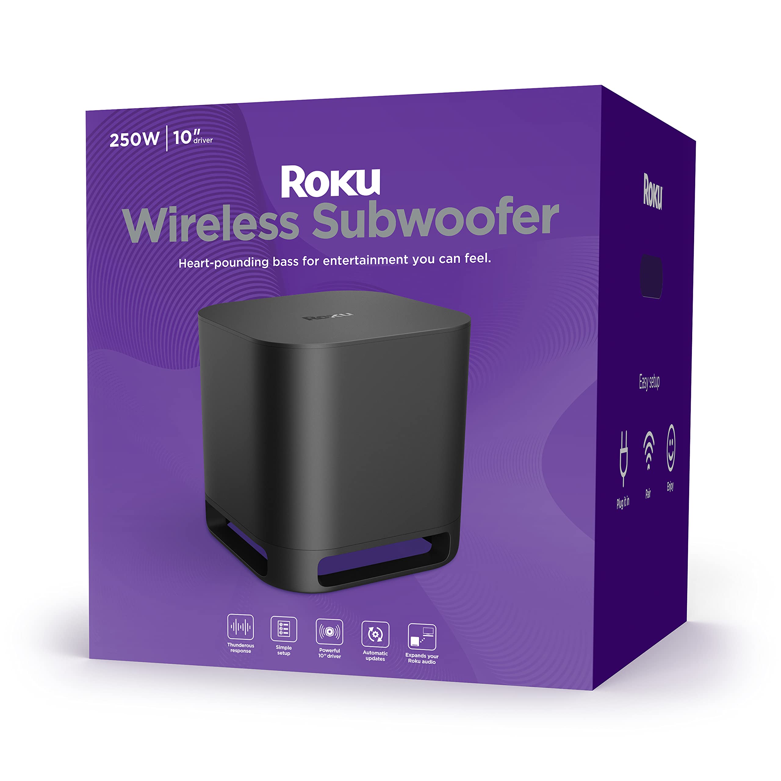 Roku Subwufer Tanpa Wayar (untuk Bar Strim atau TV)