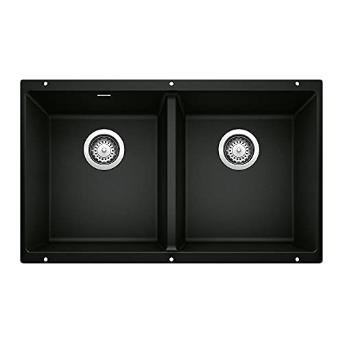 Blanco Precis Silgranit 50/50 Double Bowl Undermount Si...