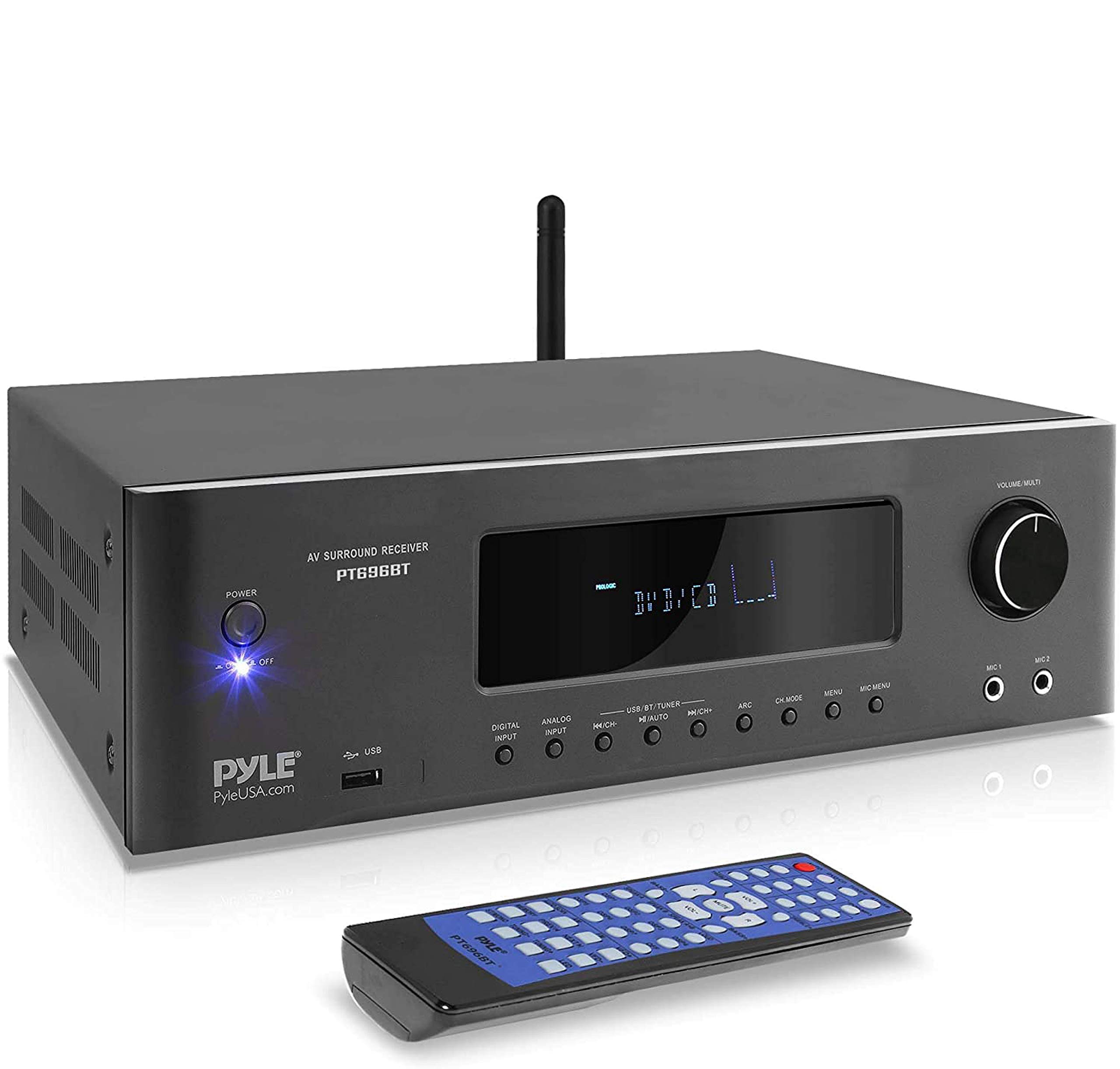 Pyle Penerima/ Penguat Audio Stereo Teater Rumah Bluetooth