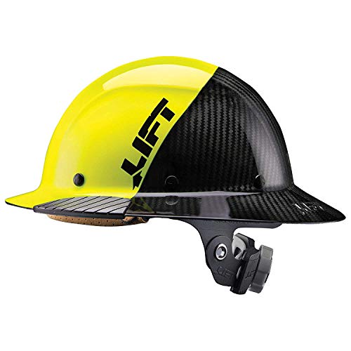 LIFT Safety DAX Carbon Fiber Penuh Brim 50-50 (Kuning/H...