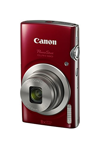 Canon PowerShot ELPH 180 (Merah) dengan Sensor CCD 20.0 MP dan Zum Optik 8x