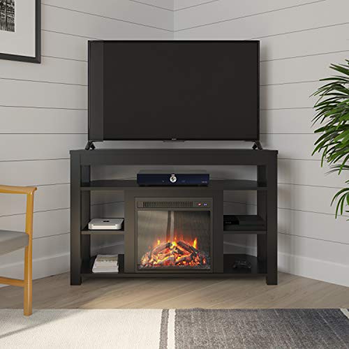 Ameriwood Home Parsons TV Stand dengan Fireplace