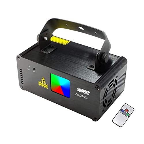  Sumger Lampu Pentas Dalaman LED DMX512 Profesional Pengimbas Laser RGB Kesan Pancaran Lampu Pentas Bunyi Diaktifkan Pertunjukan Pencahayaan Projektor Laser Bilik Tidur dengan Alat Jauh untuk Pesta...