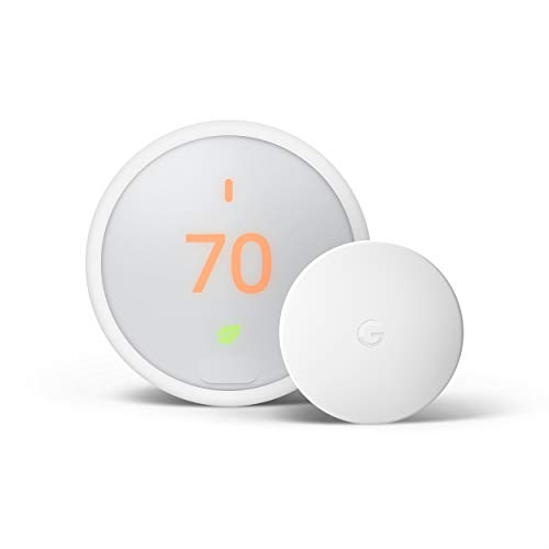 Google Nest Thermostat E - Termostat Pintar + Himpunan Penderia Suhu Nest - Putih