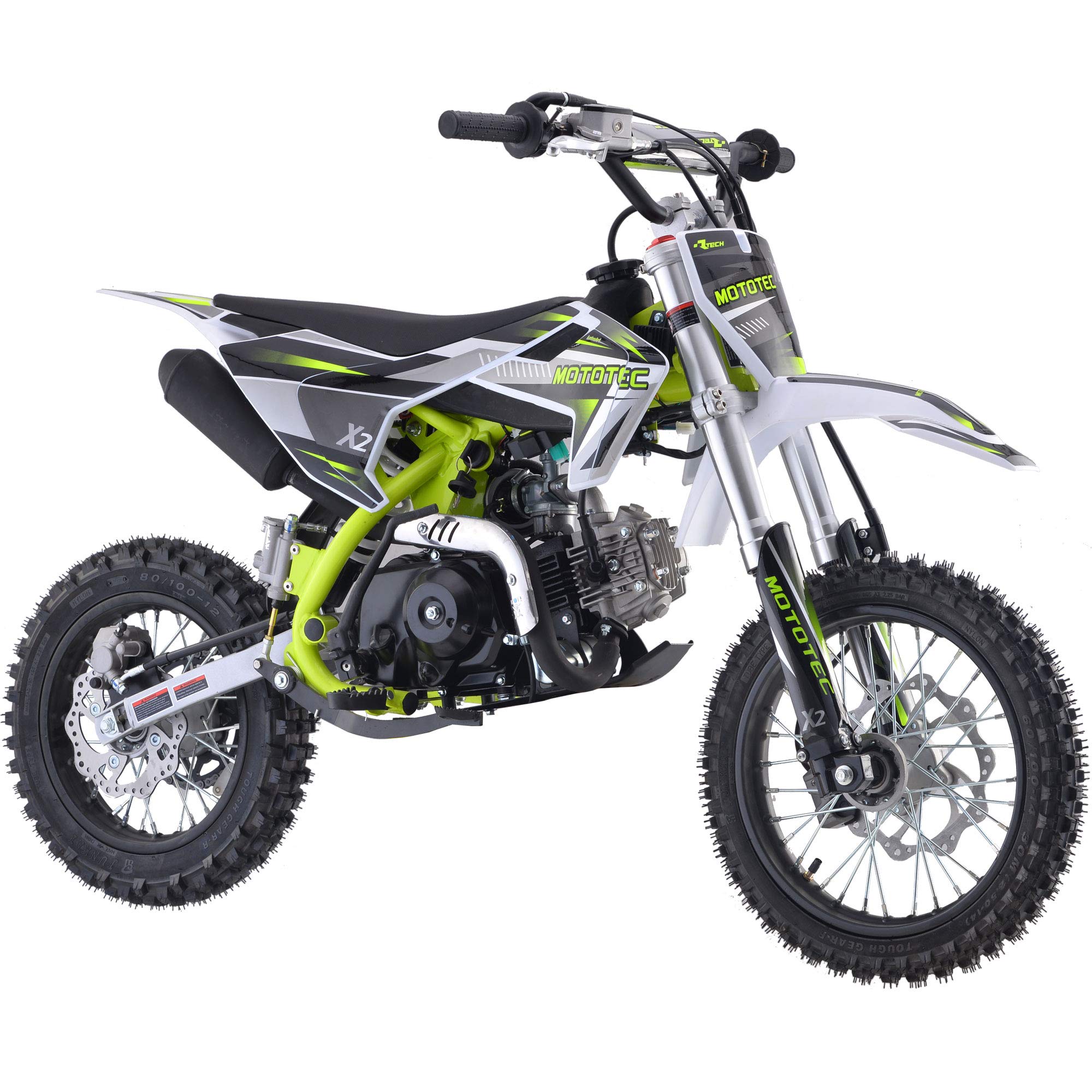 MotoTec X2 110cc 4-Lejang Gas Dirt Bike Hijau