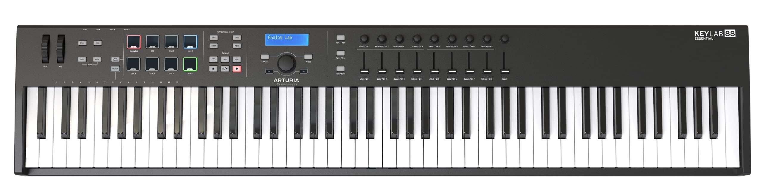 Arturia KeyLab Essential 88 - 88-Key Separa Wajaran USB Pengawal Papan Kekunci MIDI