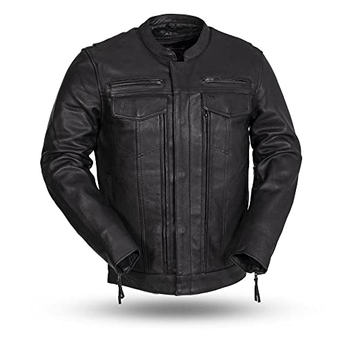 First Mfg Co .- Raider - Jaket Kulit Motosikal Lelaki |...