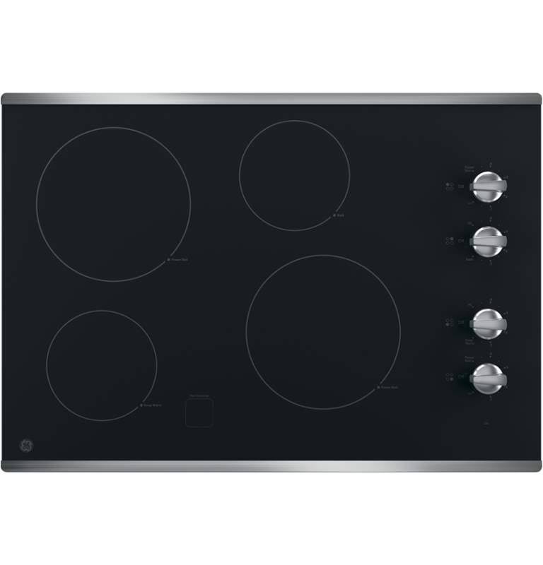 GE JP3030SJSS 30 'Electric Cooktop dengan 4 Elemen Memasak dalam Keluli Tahan Karat