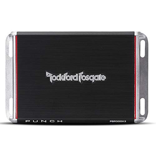 Rockford Fosgate PBR300X2 Punch 300 Watt 2 Channel Boosted Rail Amplifier